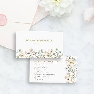 Carte de visite florale chic