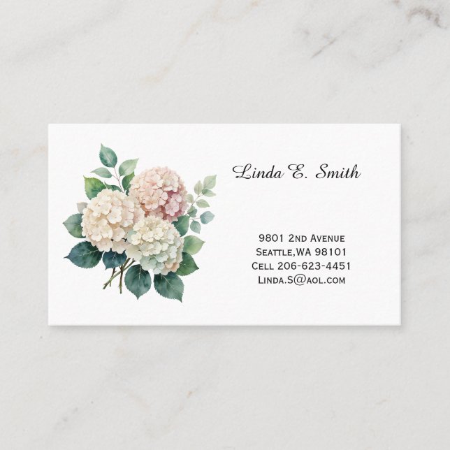 Carte de visite Florale Classique (Devant)