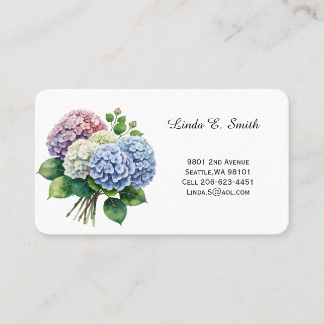 Carte de visite Florale Classique (Devant)