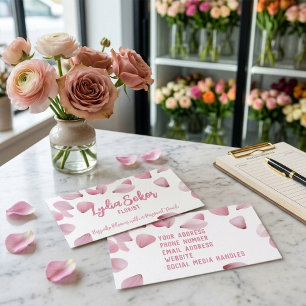 Carte de visite florale élégante pour fleuriste