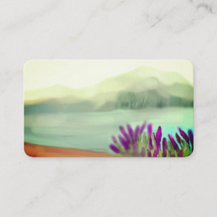 Carte de visite florale lavande aquarelle violette