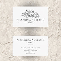 Flore minimaliste simple Fleur sauvage