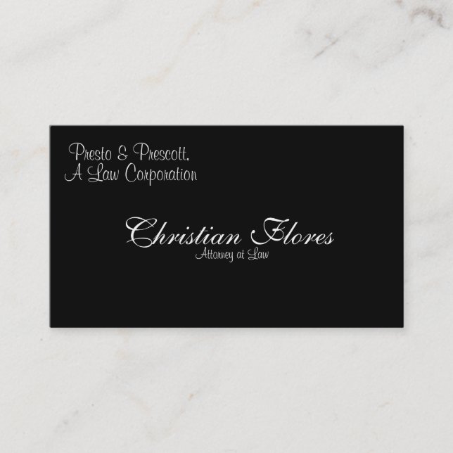 Carte De Visite Flores chrétien, avocat, presto et pré… (Devant)