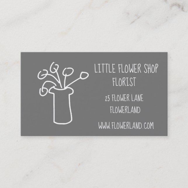 Carte De Visite Florist Flower Shop moderne simple entreprise (Devant)