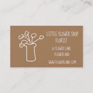 Carte De Visite Florist Flower Shop moderne simple entreprise