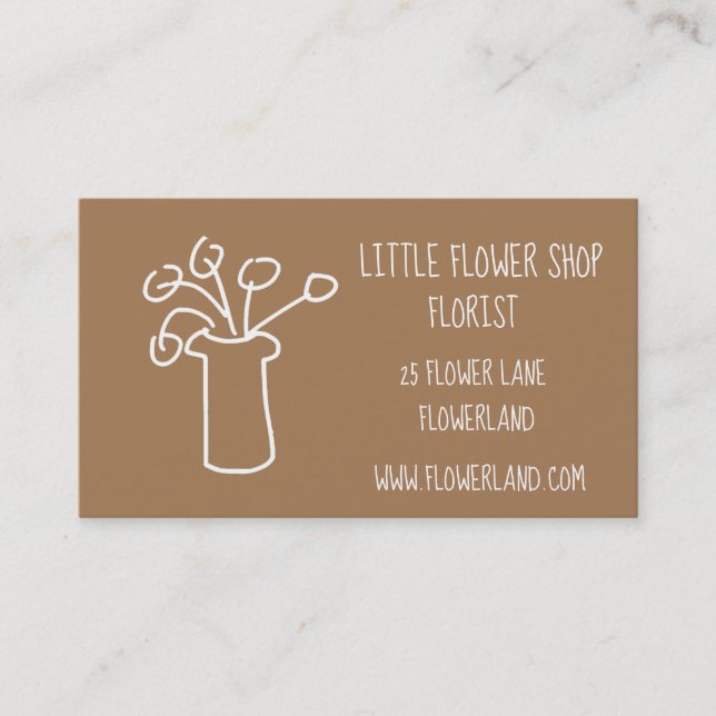 Carte De Visite Florist Flower Shop moderne simple entreprise (Devant)
