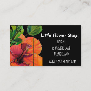 Carte De Visite Floriste Flower Shop Moderne