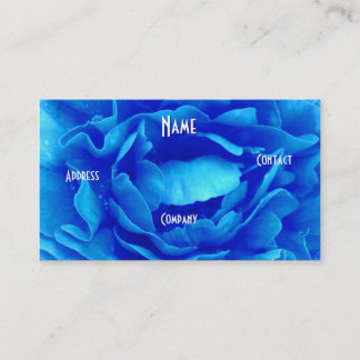 Carte De Visite Floriste - Rose rose bleue