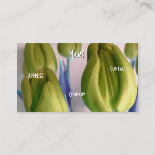 Carte De Visite Floriste - Tulipes Bleues Vertes