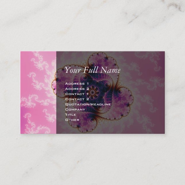 Carte De Visite Florivet - Art Fractal (Devant)
