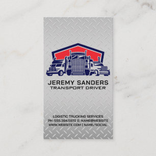 Carte De Visite Flotte de camions semi-remorques Transport