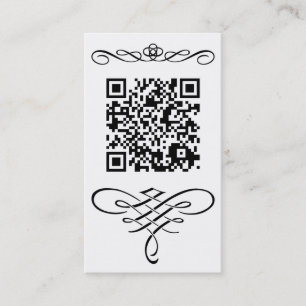 Carte De Visite Flourish de code de QR