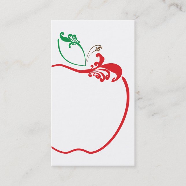 Carte De Visite flourish de pomme (Devant)