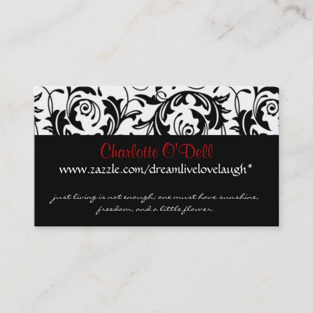 Carte De Visite flourish ; vente de site Web (Devant)