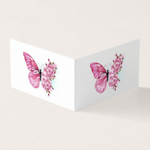 Carte De Visite Flower Butterfly