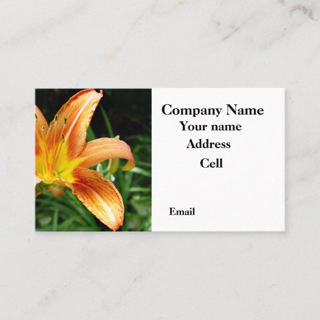 Carte De Visite Flower Shop et les campagnes (Devant)