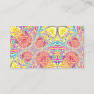 Carte De Visite Fluide acrylique pour la fleur de teinture arc-en-