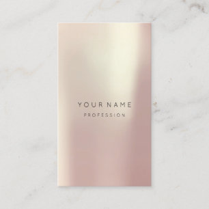 Carte De Visite Flush Rose Pearly Abstrait Minimal Silk Vertical