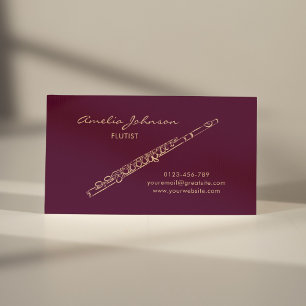 Carte De Visite Flûte Bourgogne Élégant Professionnel
