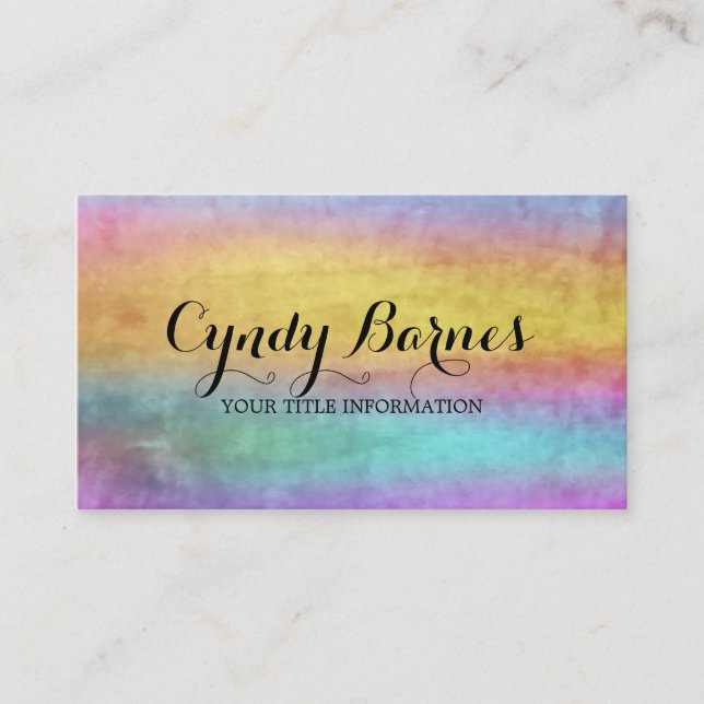 Carte De Visite Flux aquarelles (Devant)