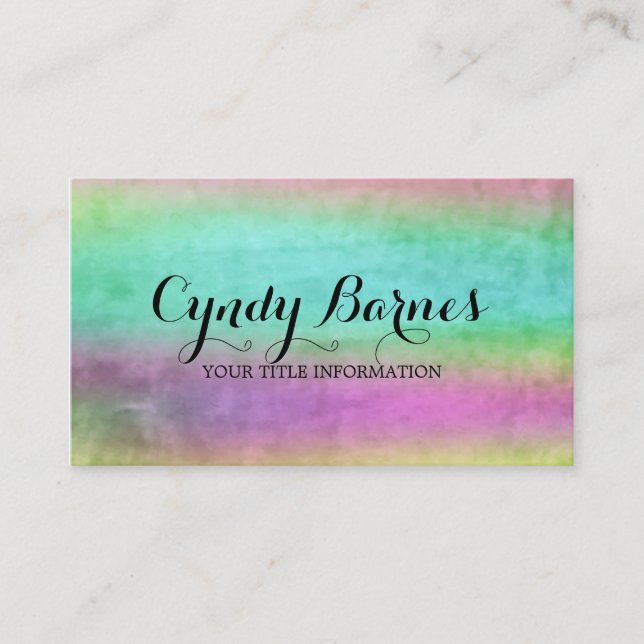 Carte De Visite Flux aquarelles (Devant)
