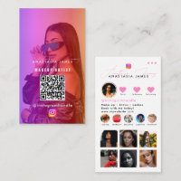 Flux de photos d'influenceuse Code QR des médias s