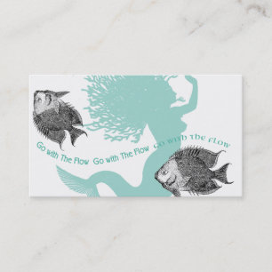 Carte De Visite Flux de sirènes et poissons