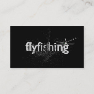 Carte De Visite Flyfishing noir et blanc