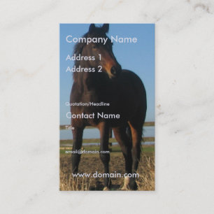 Carte de visite foncé de cheval de baie