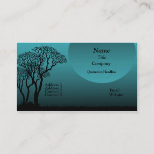 Carte de visite foncé de forêt, Teal