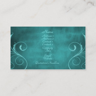 Carte de visite foncé d'élégance, Teal