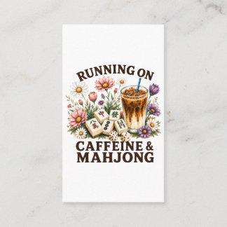 Carte De Visite Fonctionne à la caféine et au Mahjong