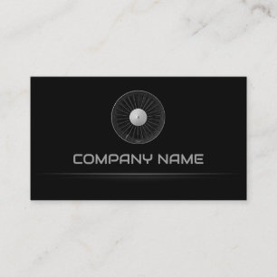 Carte De Visite Fonctionnement simple d'un moteur d'avion noir