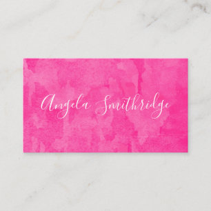 Carte De Visite Fond aquarelle rose vif