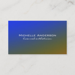 Carte De Visite Fond bleu-jaune minimaliste