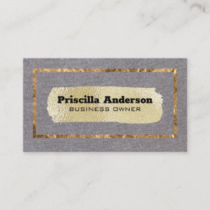 Carte De Visite Fond d'or   Bordure   Tissu