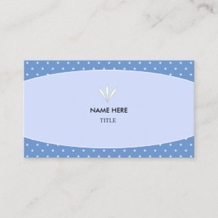 Carte De Visite Fond élégant bleu clair et étoilé