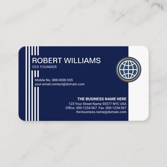 Carte De Visite Fondateur du PDG de Simple Style Futuristic Lines (Devant)