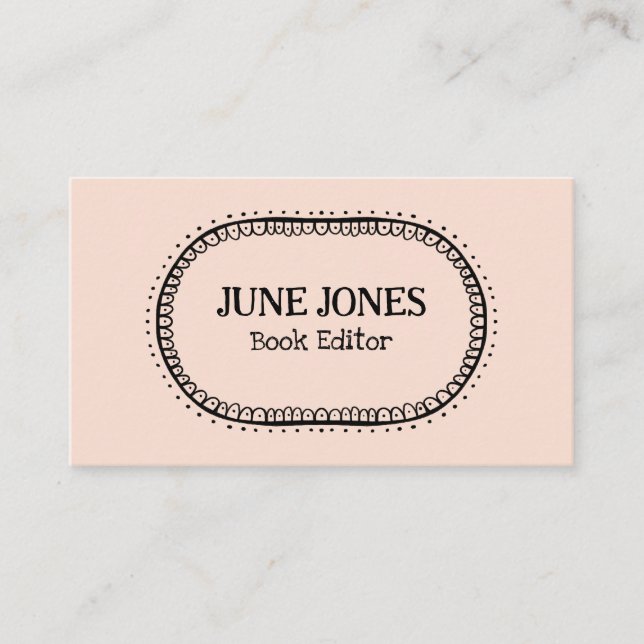 Carte De Visite Font fait main Wonky Texte Chic Personnalisé Whims (Devant)