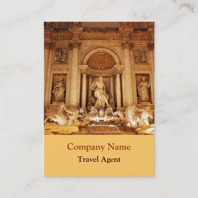 Carte De Visite Fontaine de TREVI (Devant)