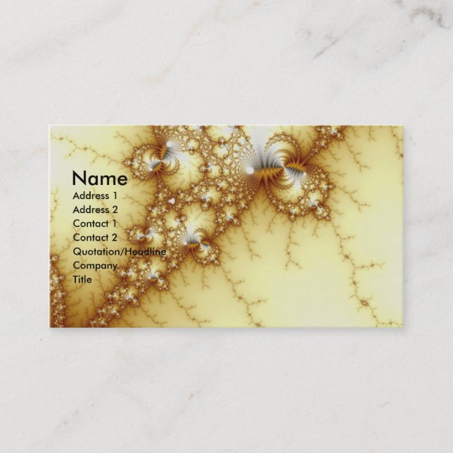 Carte De Visite Fools Gold - Art Fractal (Devant)