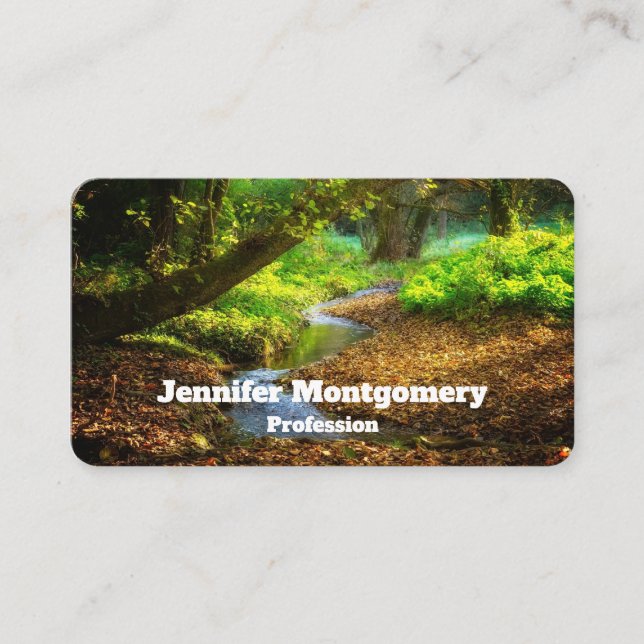 Carte De Visite Forest Creek Belle photo nature (Devant)