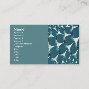 Carte De Visite Forêt Blanche Avec Peacock Art Abstrait