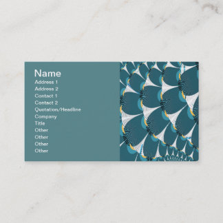 Carte De Visite Forêt Blanche Avec Peacock Art Abstrait
