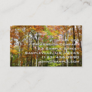 Carte De Visite Forêt d'automne II Photographie de paysage automna