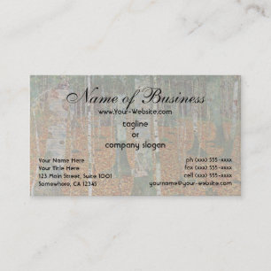 Carte De Visite Forêt de bouleau par Gustav Klimt, Symbolisme Vint