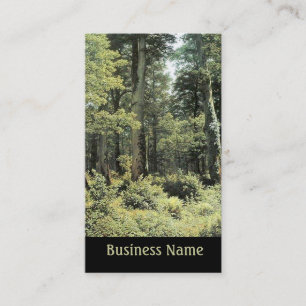 Carte De Visite Forêt de chêne  Peinture à l'huile du paysage