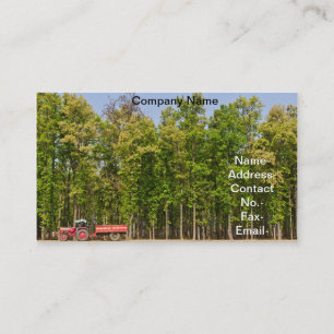 Carte De Visite Forêt de Shorea robusta et de tracteur dans la
