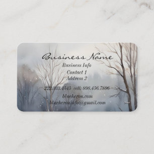 Carte De Visite Forêt d'hiver personnalisée Paysage Art
