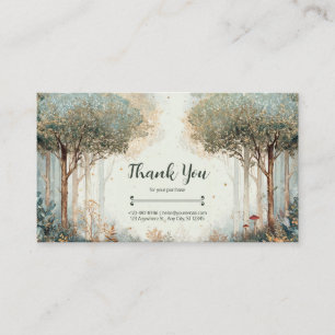 Carte De Visite Forêt Enchantée Fantaisiste et Éthérée